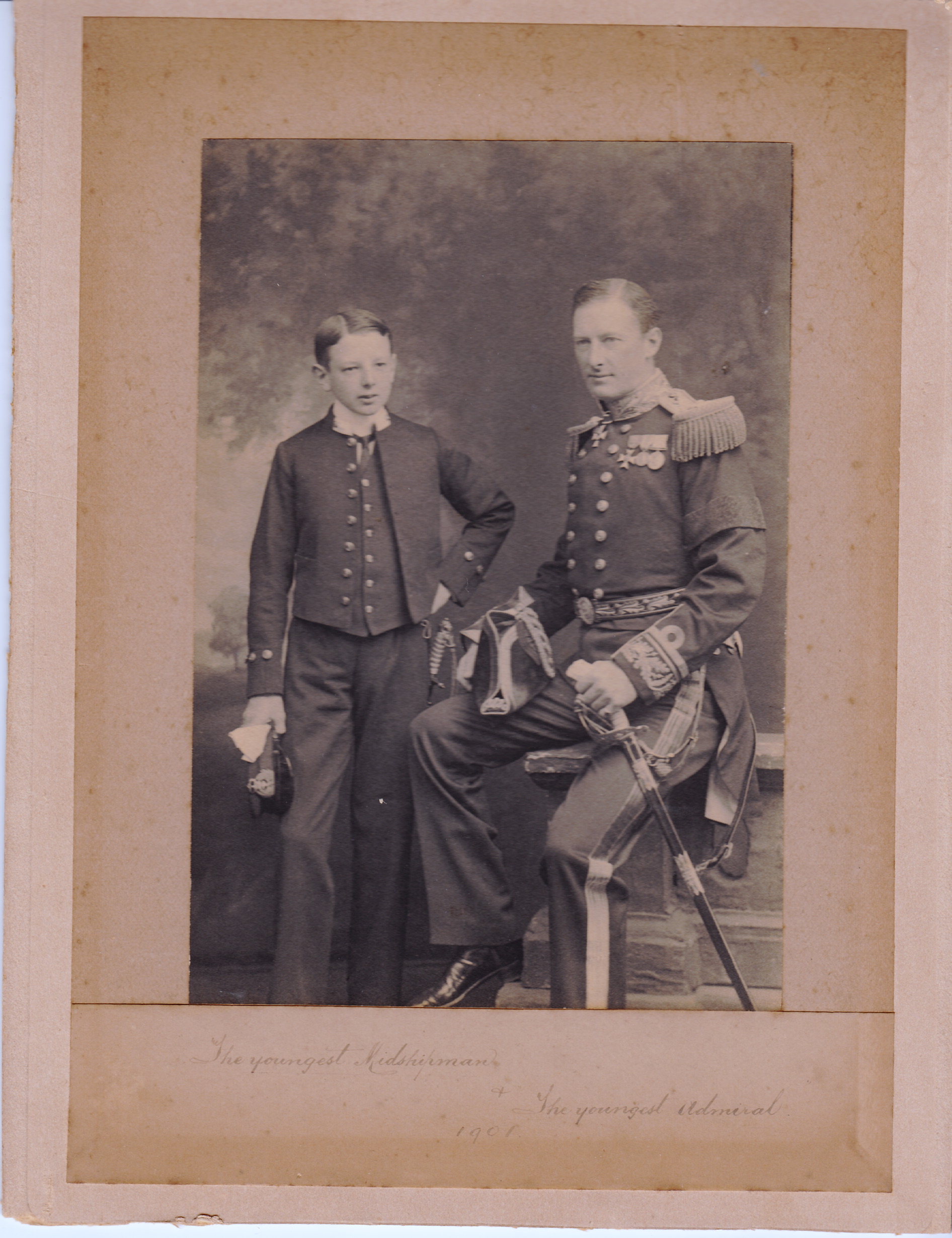 Archibald Seaburne May with Sir William Henry May