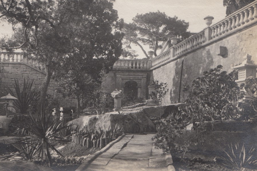 Villa Frere Malta - Garden circa 1920.